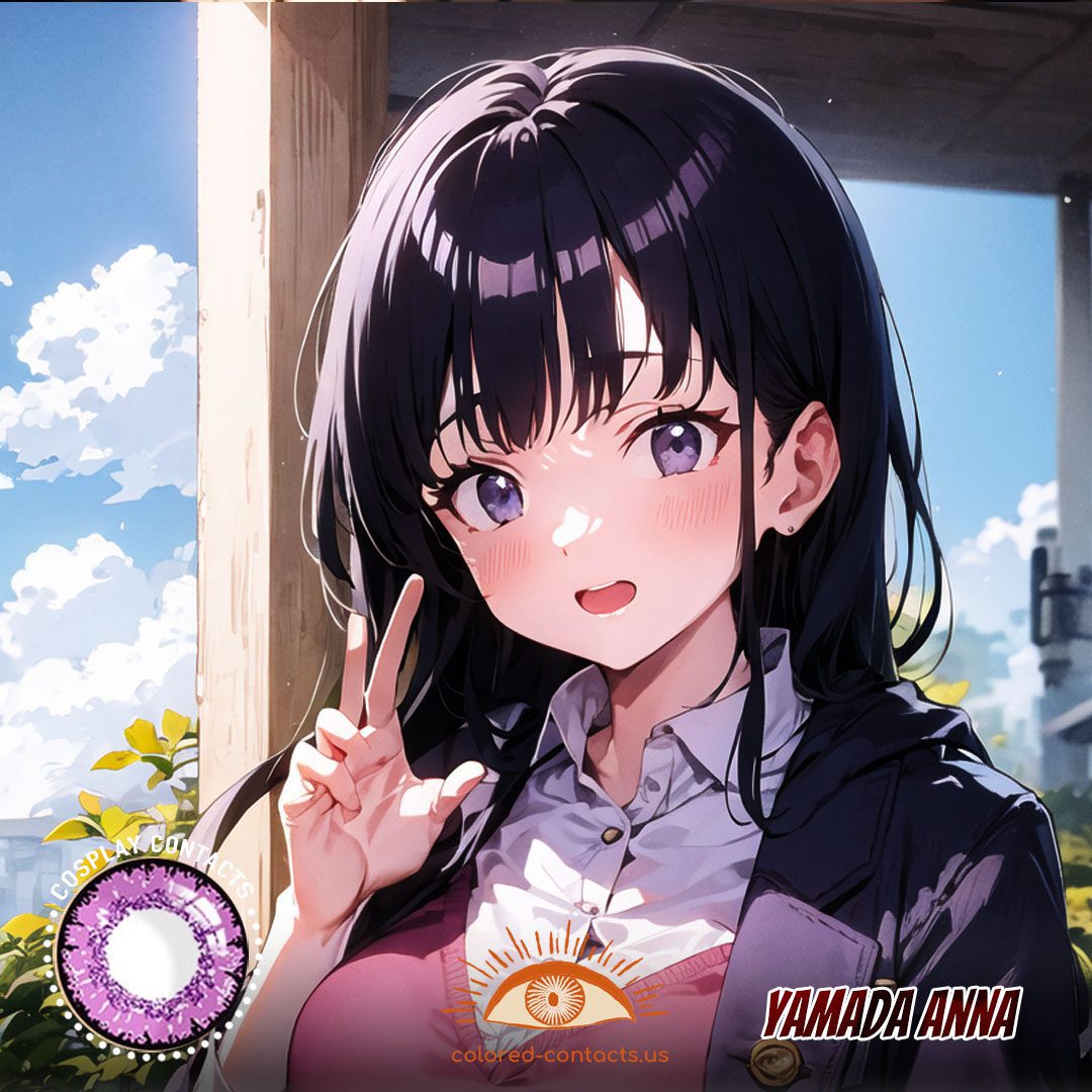 Yamada Anna Cosplay Violet Contact Lenses - image 1