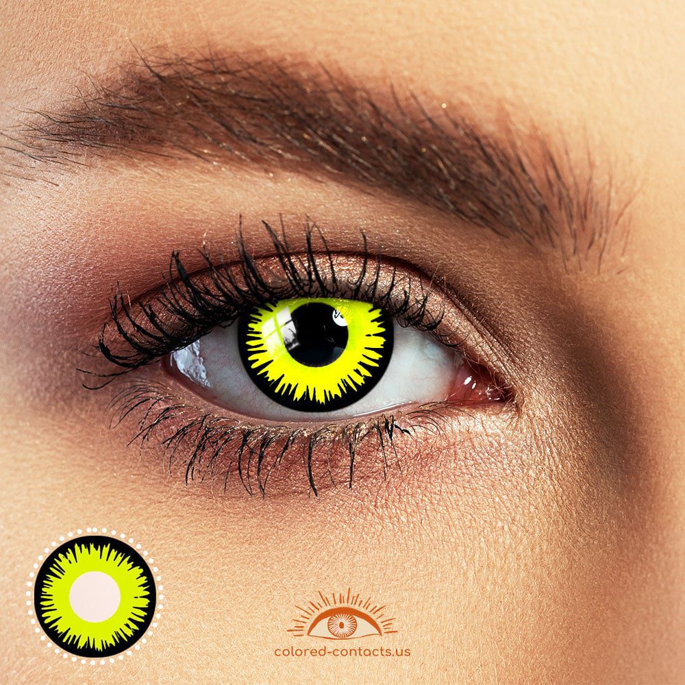 Yellow Rays Halloween Contacts - image 1