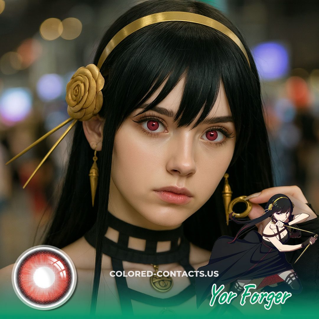 Yor Forger Cosplay Contact Lenses - Red - image 1