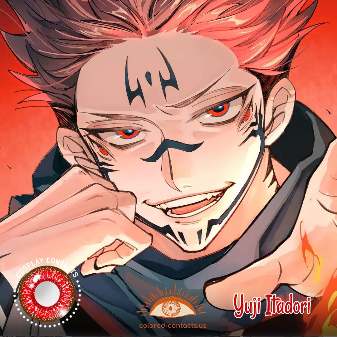 Yuji Itadori Cosplay Contact Lenses - image 1