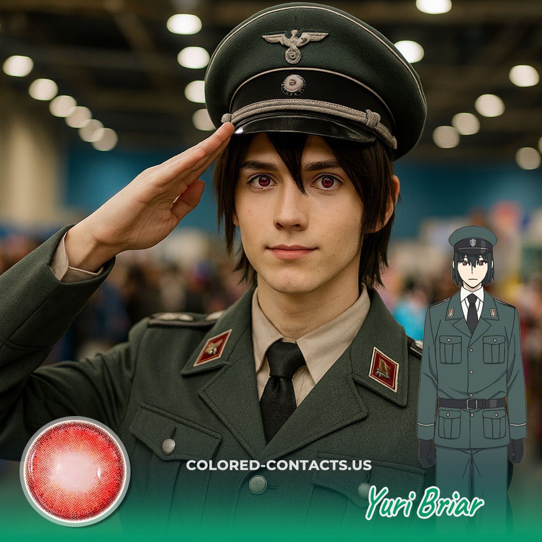 Yuri Briar Cosplay Contact Lenses – Red - image 1