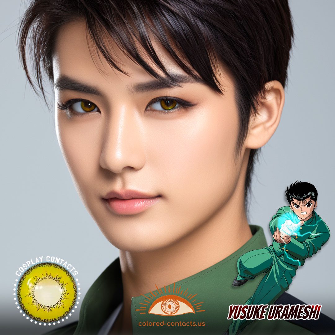 YuYu Hakusho: Yusuke Urameshi Cosplay Brown Contact Lenses - image 1