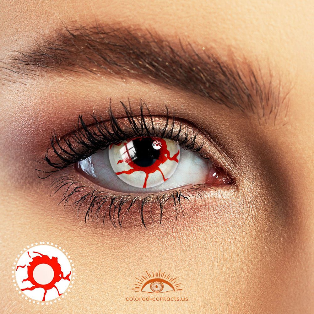 Zombie Blood Eye Halloween Contacts - image 1