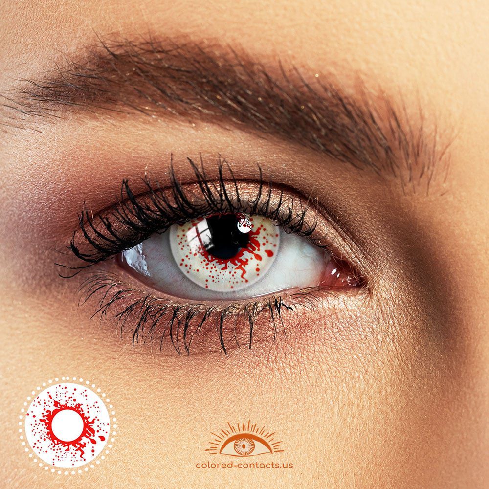 Zombie Blood Eye II Halloween Contacts - image 1