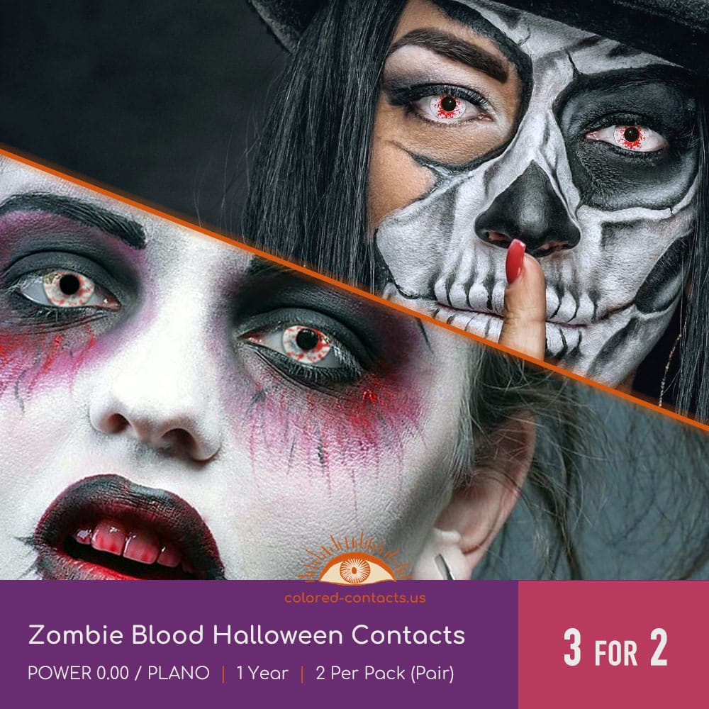 Zombie Blood Halloween Contacts - thumbnail 2