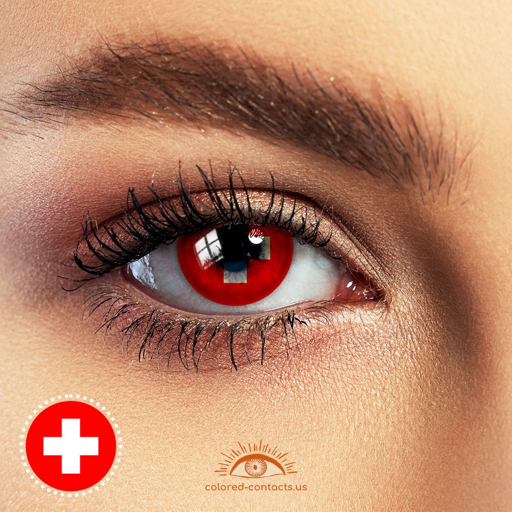 Zombie Nurse II Cross Halloween Contacts - image 1