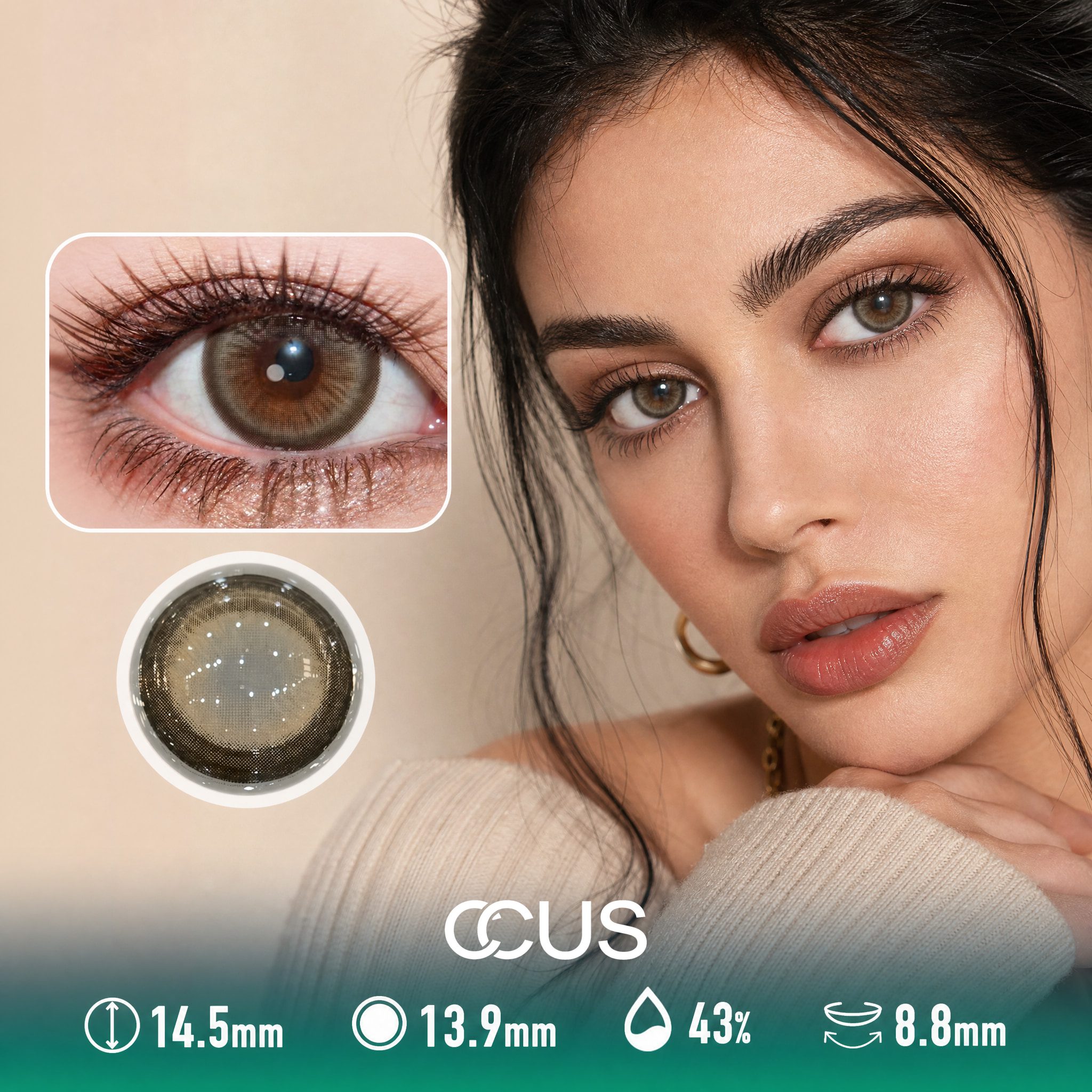 Amber Linen Brown Contact Lenses - image 1
