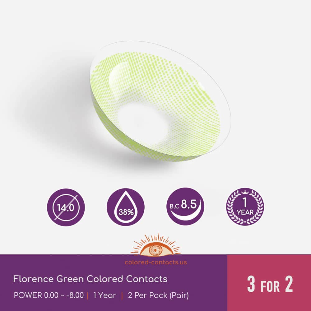 Florence Green Colored Contacts - thumbnail 2