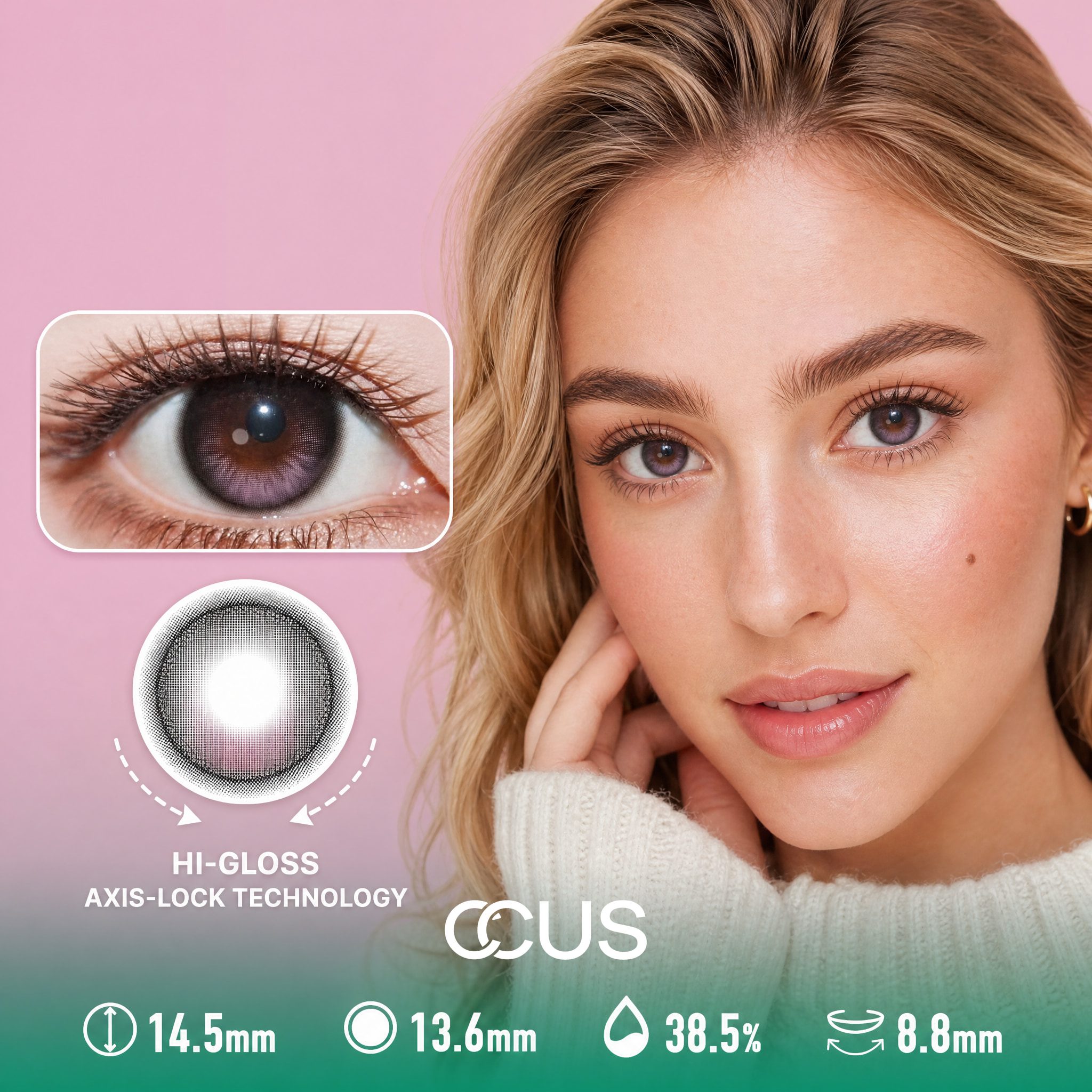 Lily Silk Blush Pink Contact Lenses - image 1