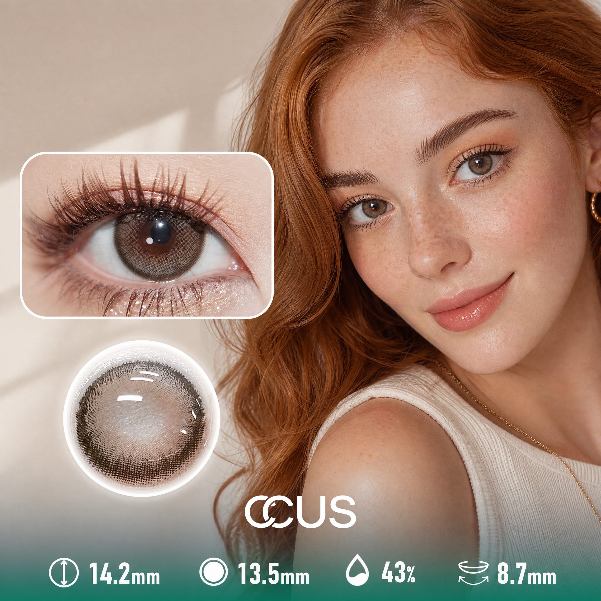 Peony Cloud Honey Brown Contact Lenses - image 1