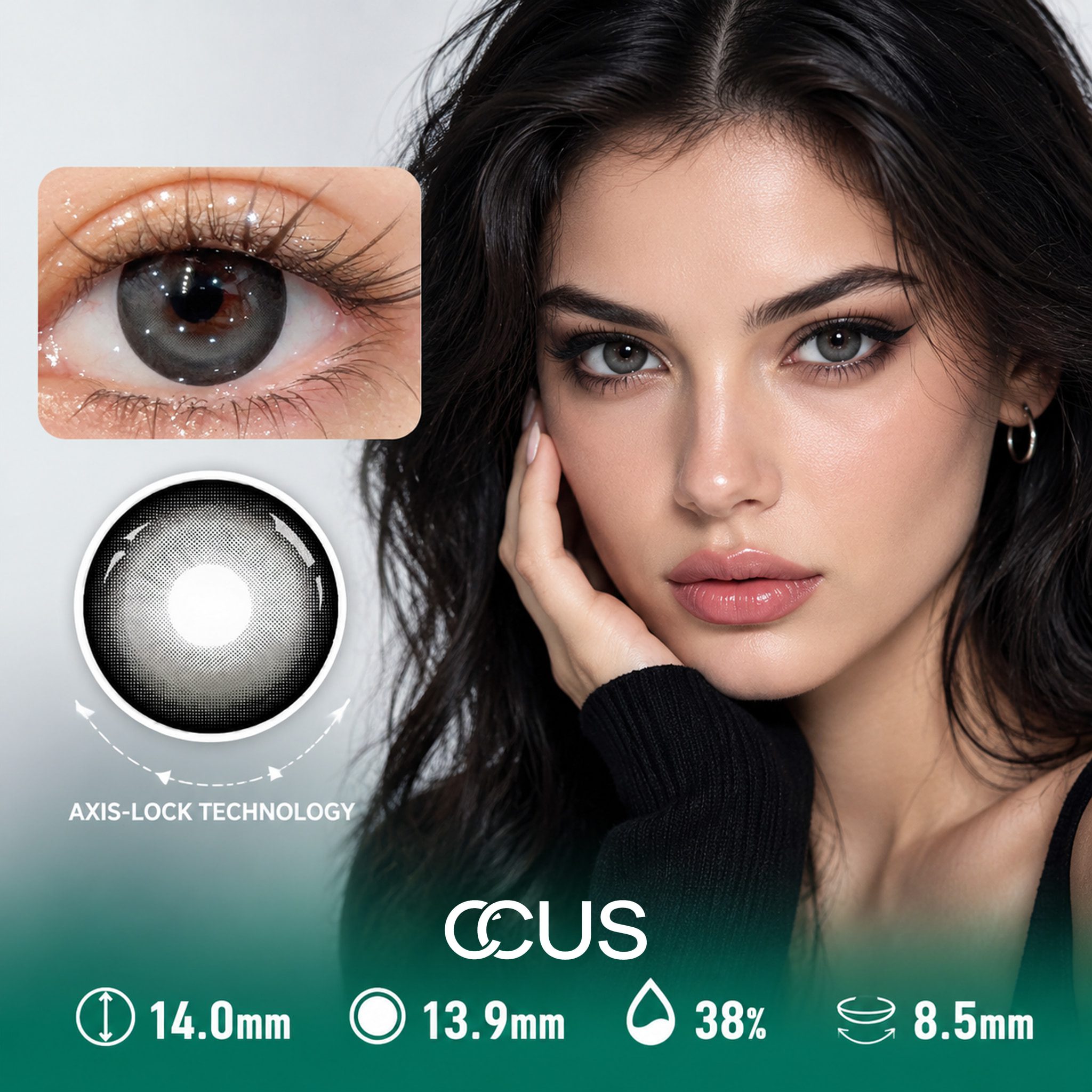 Shadow Lily Smoke Grey Contact Lenses - image 1