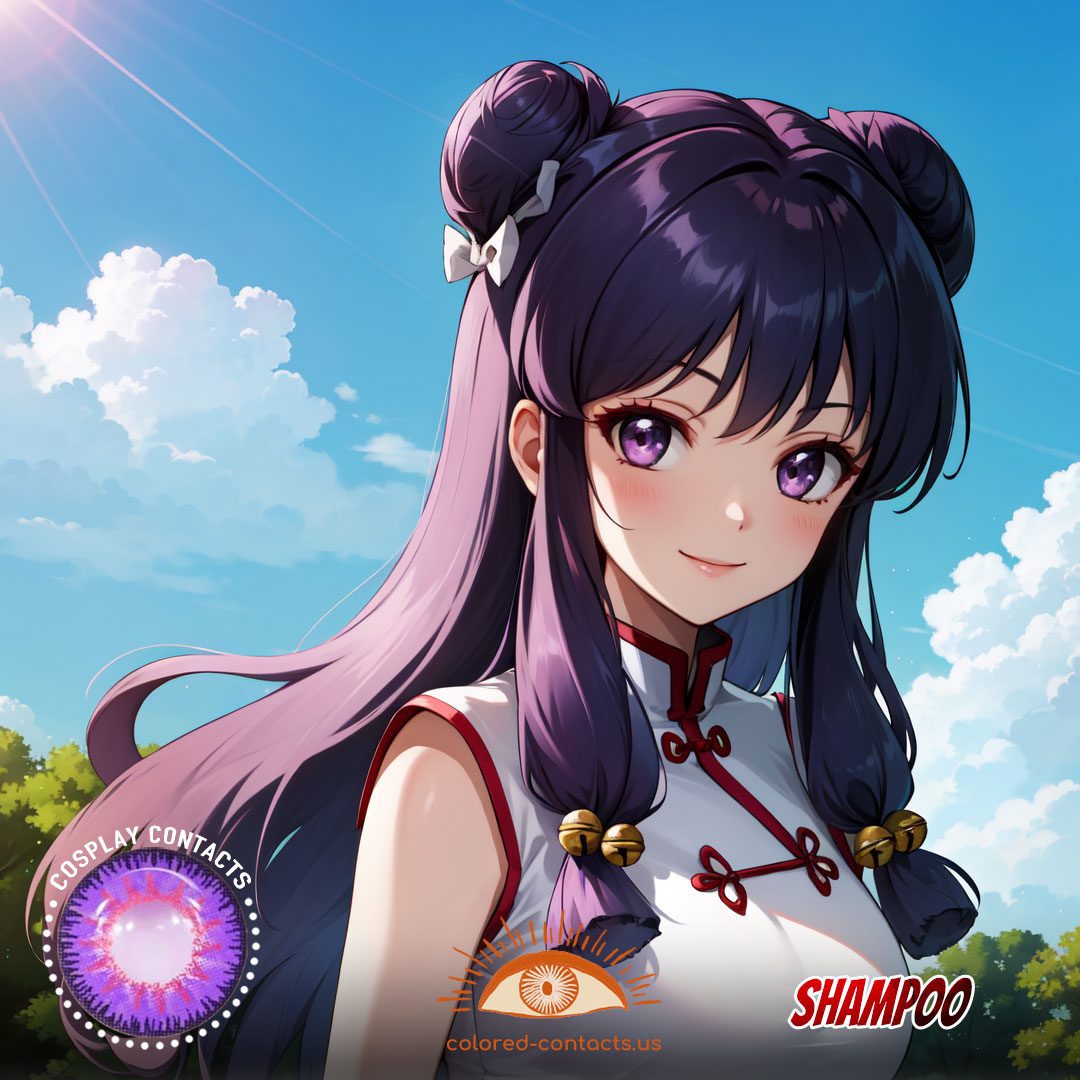 Ranma 1/2 : Shampoo Cosplay Purple Contact Lenses - image 1