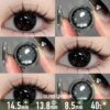 Charcoal Mist Pure Black Contact Lenses - thumbnail 1