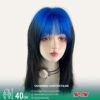 Electric Blue and Black Two-Tone Wig - thumbnail 1