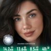 Enchanting Blue-Grey Circle Contact Lenses - thumbnail 1