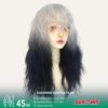 Gothic Elf Cosplay Wig – Black to White Gradient - thumbnail 1