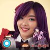 Bakemonogatari: Hitagi Senjougahara Cosplay Blue Contact Lenses - thumbnail 1