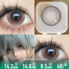 Rose Blush Black Rim Circle Contacts - thumbnail 1