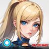Zero Suit Samus Cosplay Blue Contact Lenses - thumbnail 1