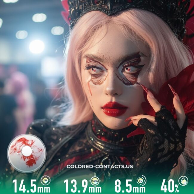 Blood Curse White Crazy Lenses | 4-Lens Pack