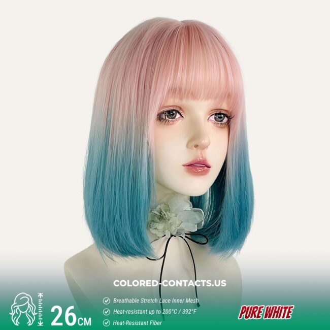 Cotton Candy Gradient Rainbow Wig