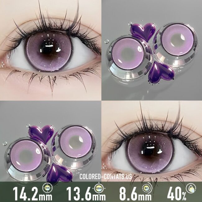 Dusk Mirage Purple Contact Lenses