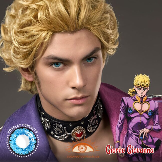 JOJO : Giorno Giovanna Cosplay Blue Contact Lenses
