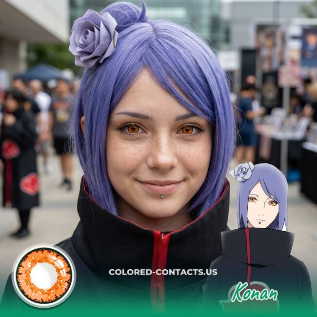 Orange Shimmer Anime Cosplay Contact Lenses