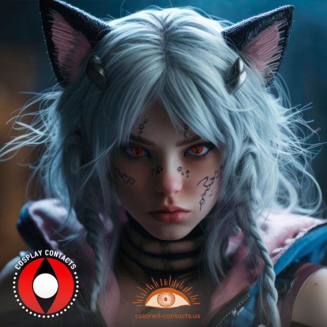 Red Cat Eye Contacts