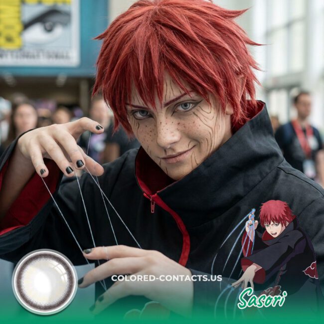 Steel Grey Anime Cosplay Contact Lenses