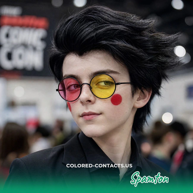 Spamton Cosplay Wig And Glasses