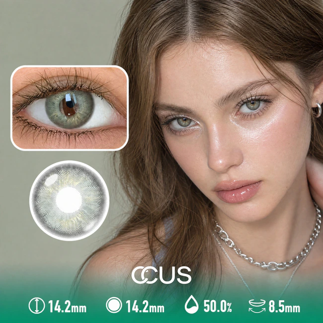 Camera Flash Jade Green Contact Lenses