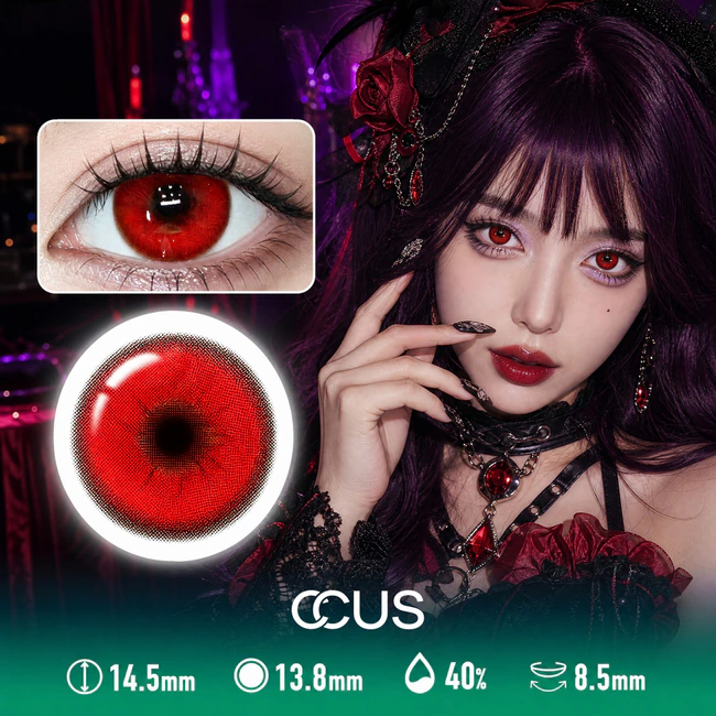 Carnival Red Party Contact Lenses