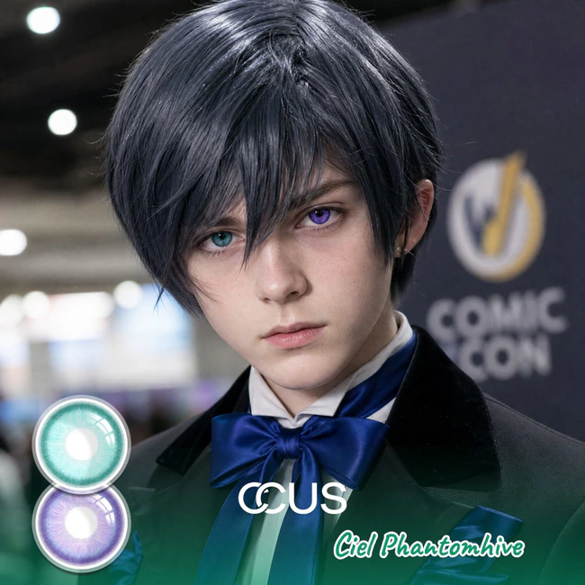 Ciel Cosplay Heterochromia Contact Lenses – Vibrant Purple 0.00 Only