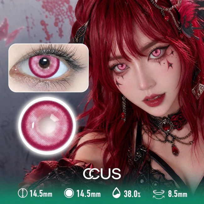Confetti Pink Party Contact Lenses