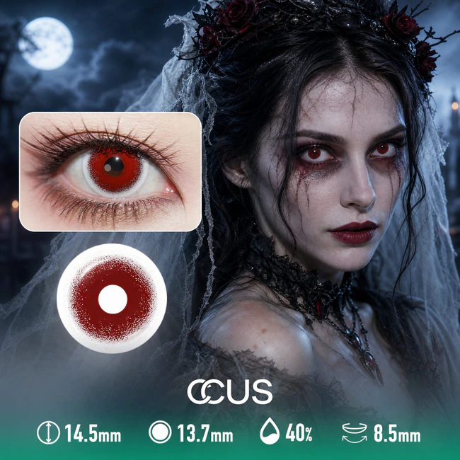 Cursed Red Halloween Contact Lenses