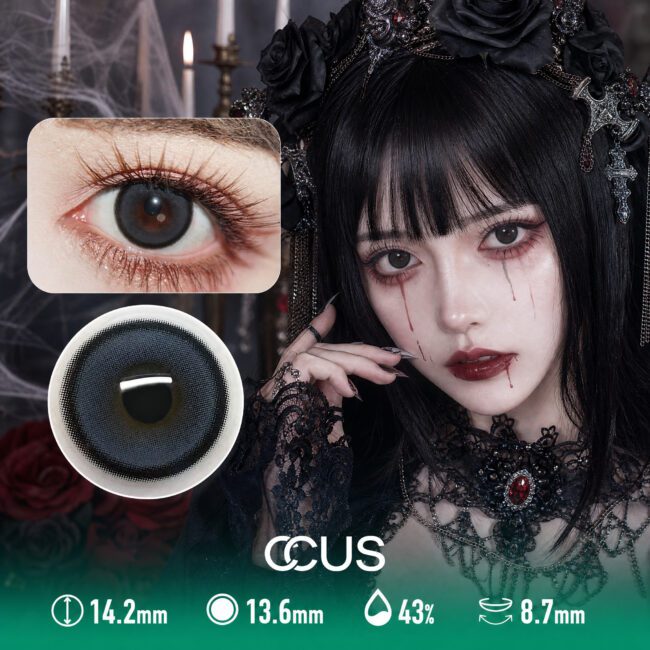 Dot Matrix Mesh Halloween Grey gothic cosplay dark Contact Lenses