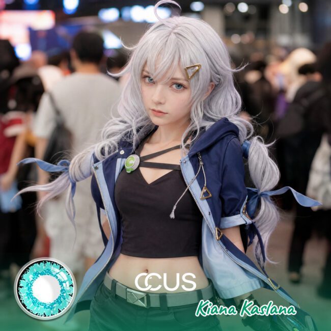 HG2 : Kiana Kaslana Cosplay Light Blue Contact Lenses