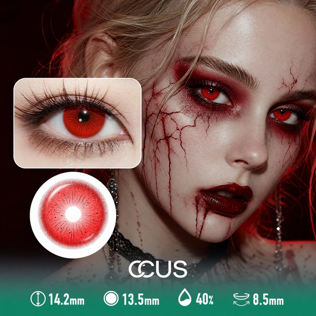 High Saturation Dark Red Contact Lenses