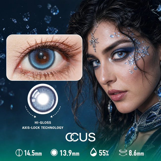 Peony Rain Blue Contact Lenses