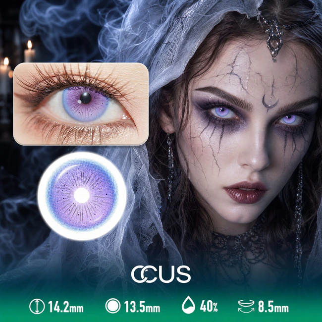 Phantom Nightmare Purple Halloween Contact Lenses
