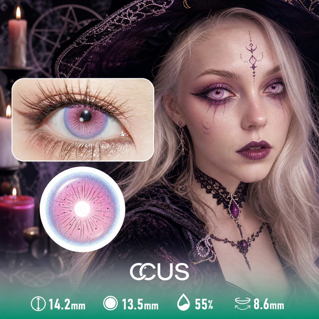 Purple Pink Halloween Contact Lenses