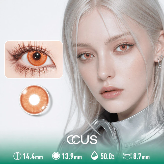 Sienna Bloom Amber Orange Contact Lenses