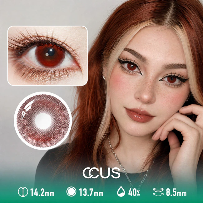 Static Scarlet Red Contact Lenses