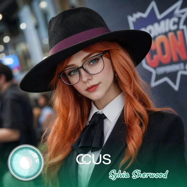 Sylvia Sherwood Cosplay Contact Lenses – Teal/Blue-Green