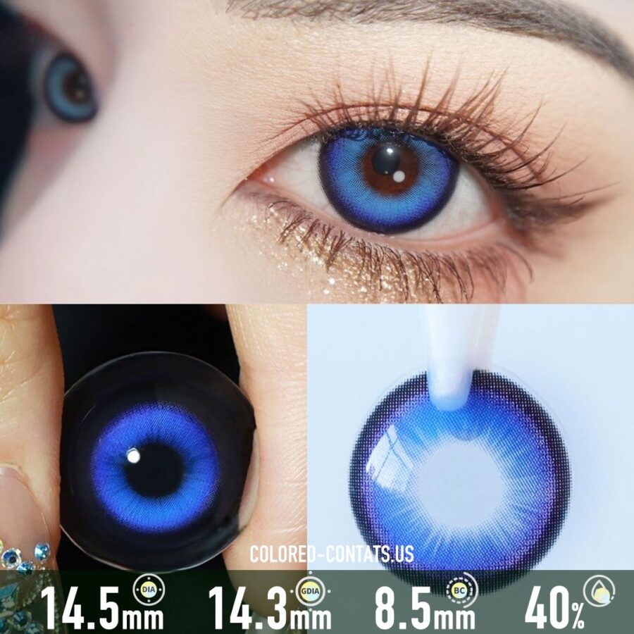 Punk Blue Colored Contacts - image 1