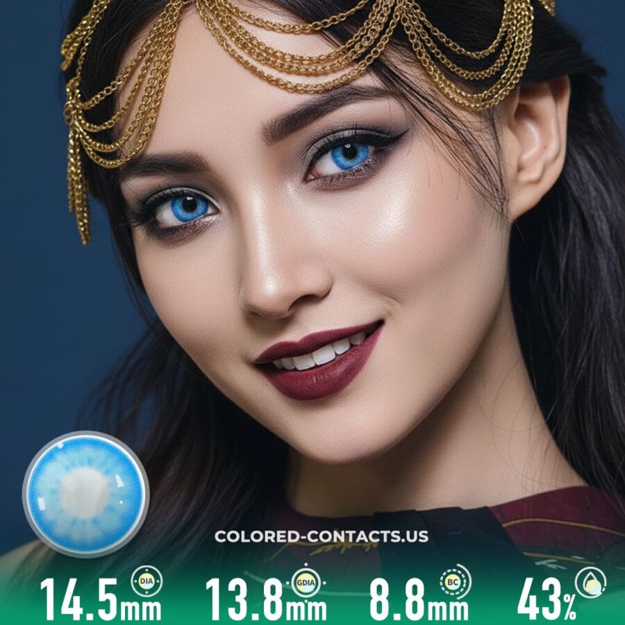 Dream Lotus Blue Colored Contacts | 4-Lens Pack - image 1