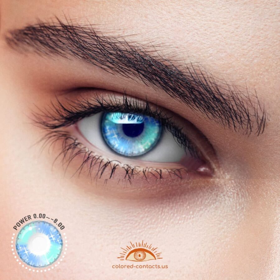 Gradient Star Blue Colored Contact Lenses - image 1