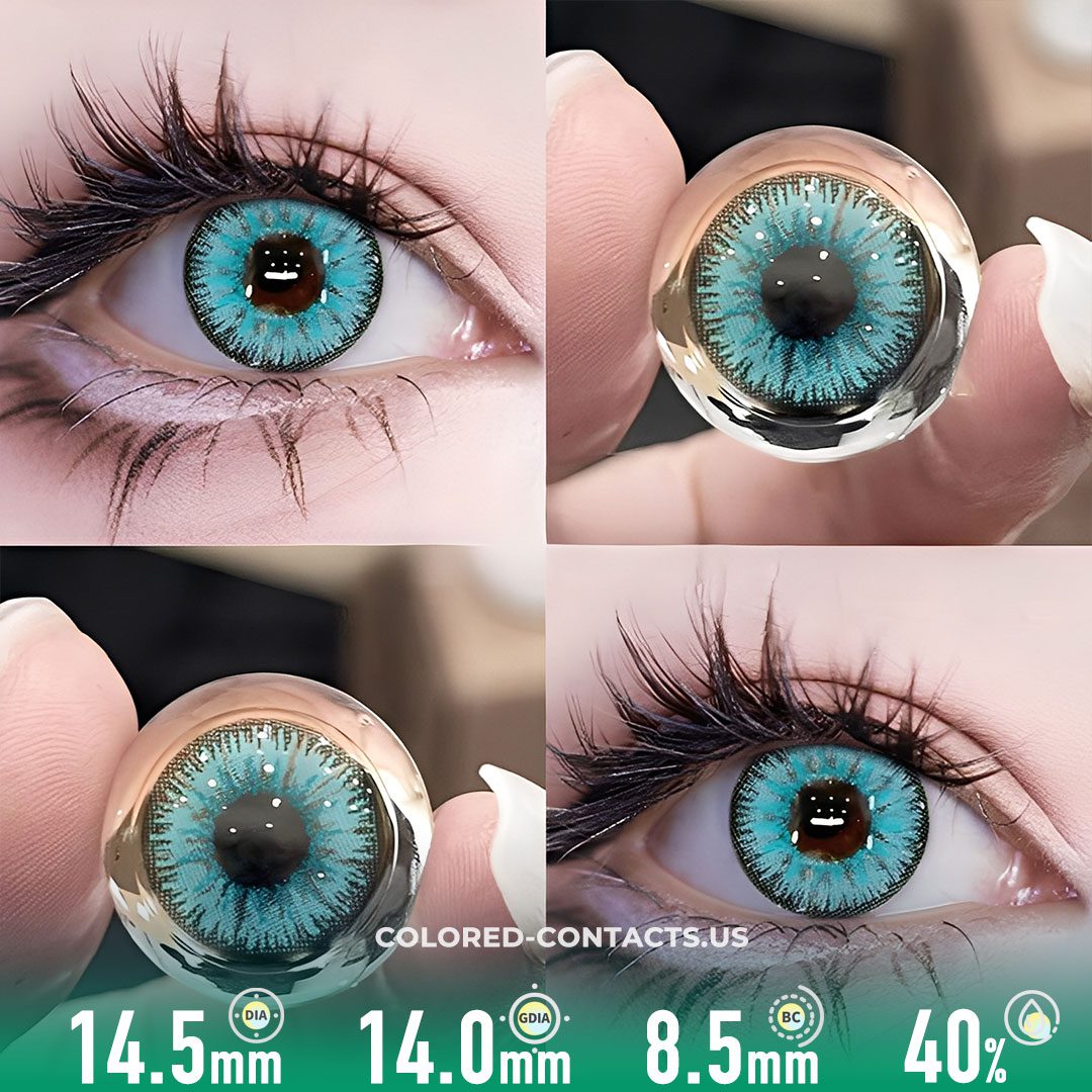 Suirei Cosplay Contact Lenses - Blue Noble Elegance Contacts - thumbnail 3