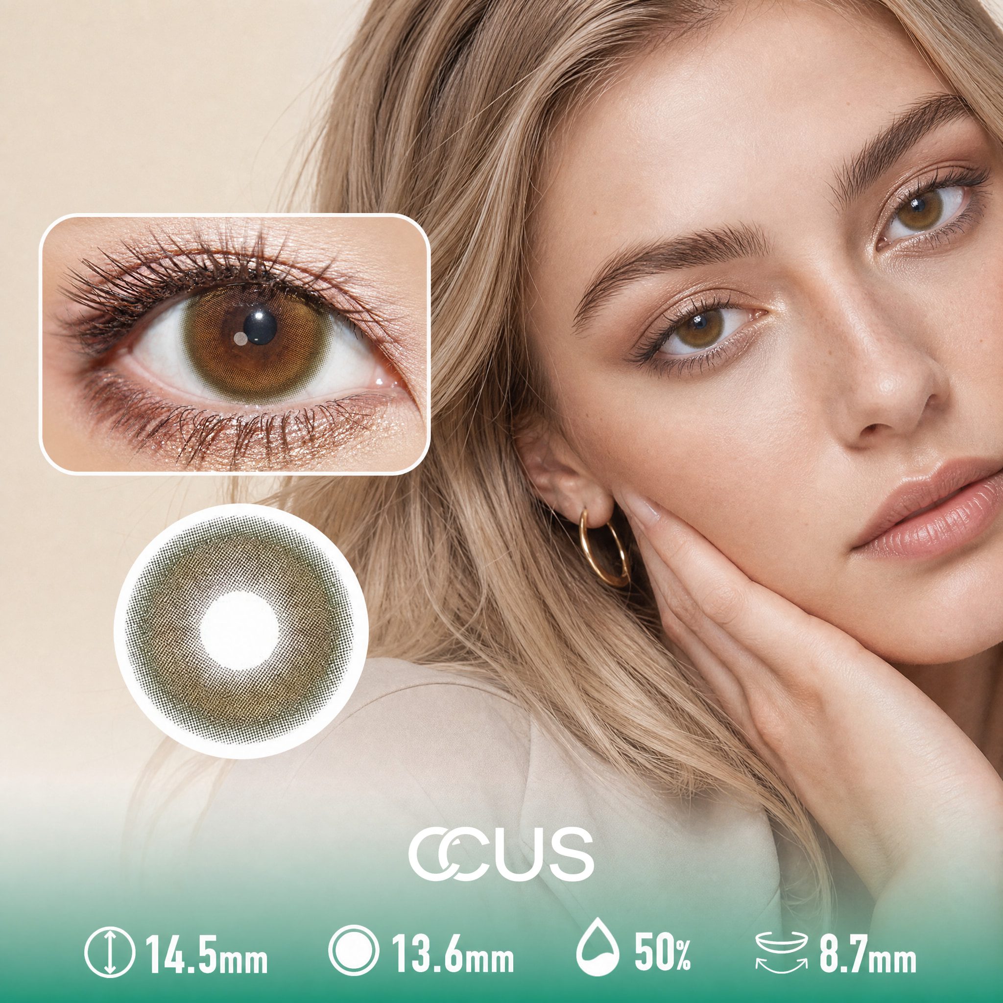 Velvet Serene Forest Green Contact Lenses - image 1